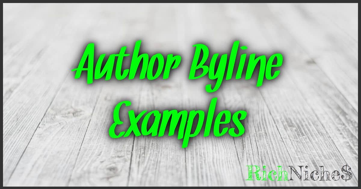 Author Byline Examples