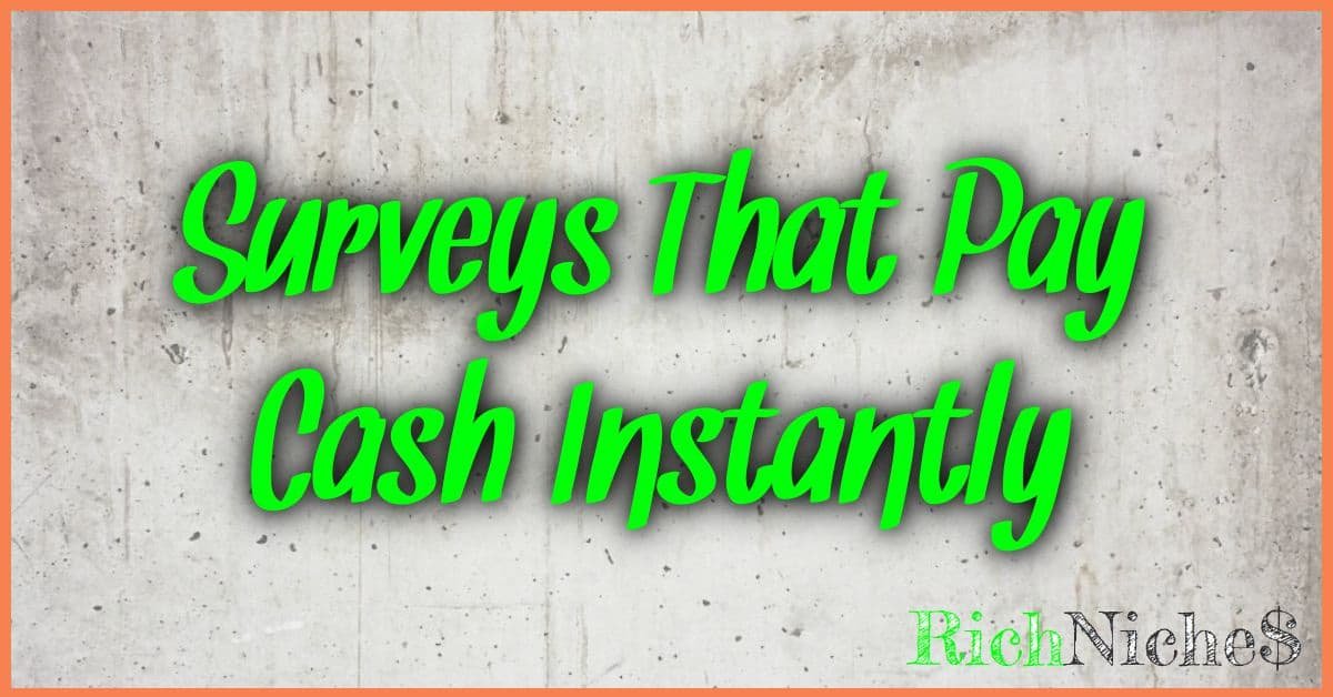 Surveys That Pay Cash Instantly